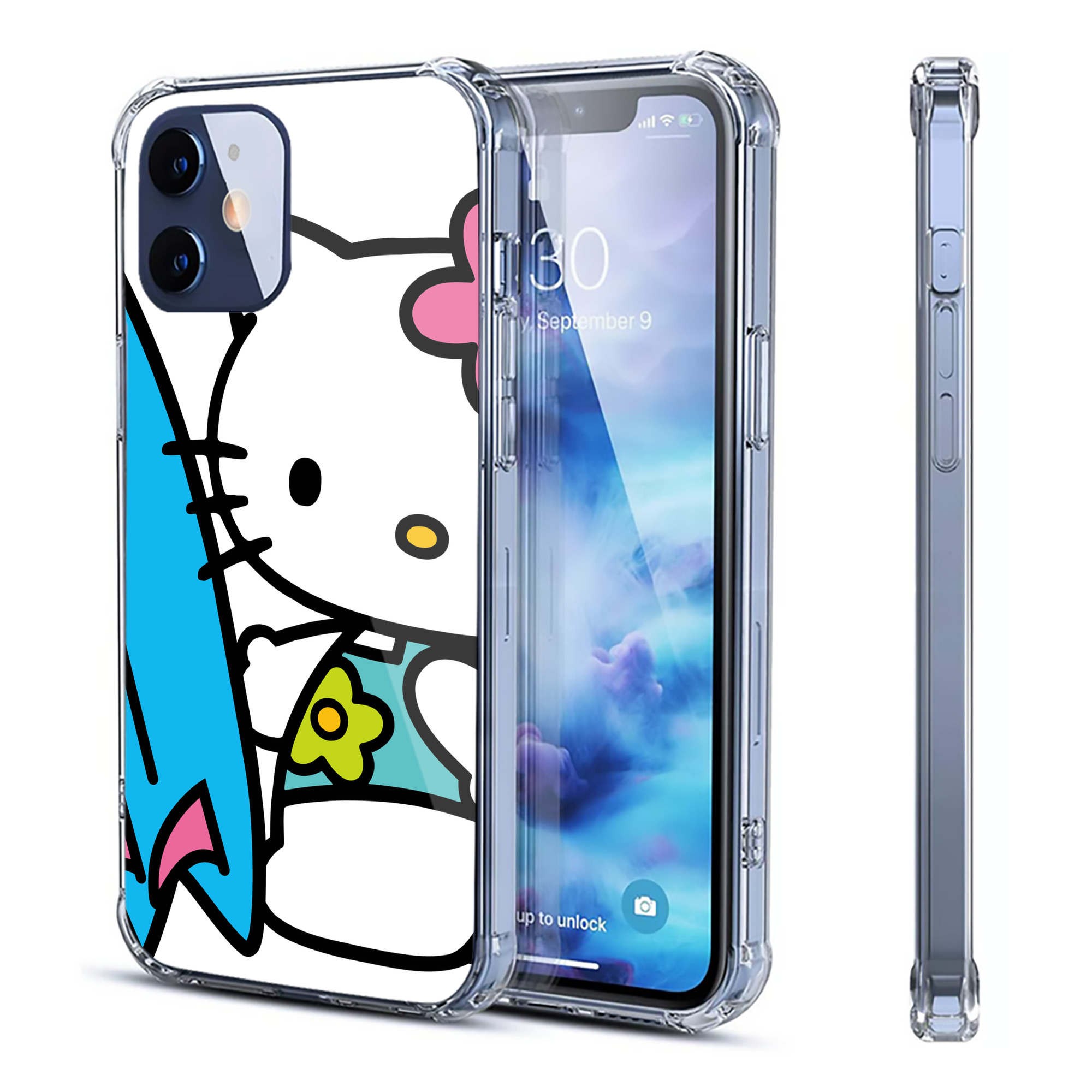 （画像用） Hello Kitty ハローキティ 【iPhone 12シリーズ対応】透明スマホケース（クリアソフトケース）